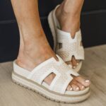 MIA Caleena Platform Sandals- Bone