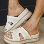 MIA Caleena Platform Sandals- Bone