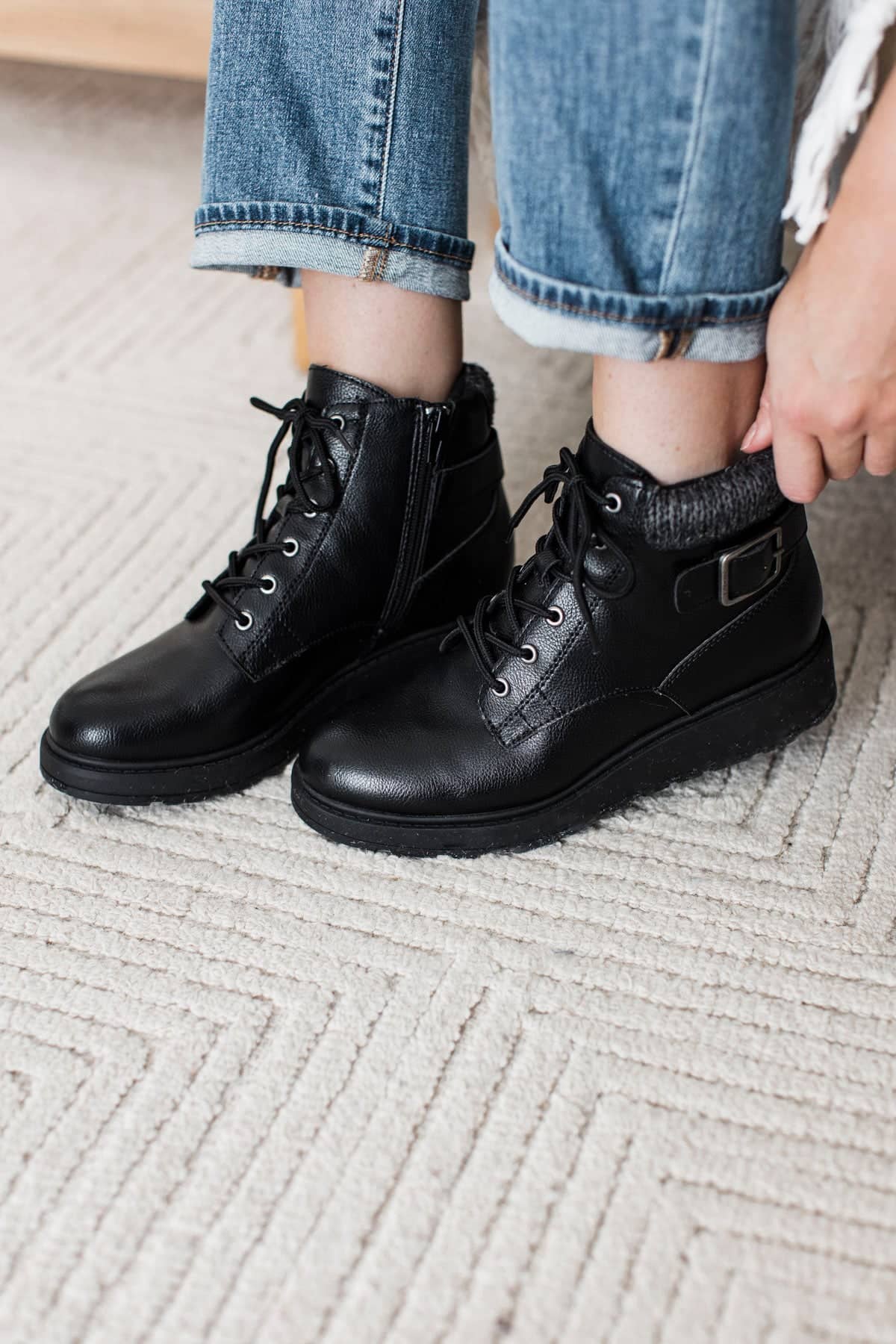 Blowfish Kinsley Wedge Booties- Black
