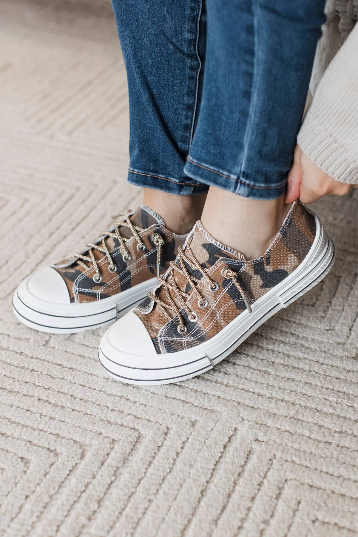 Very G Aman Camo Sneakers- Sand