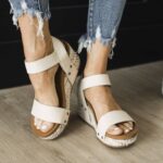 Very G Abby Wedge Sandals- Cream