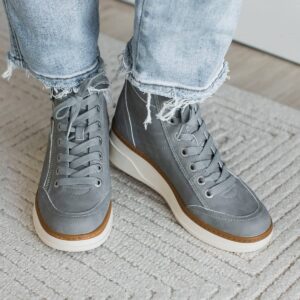 Blowfish Camden Wedge Sneakers- Mid-Grey